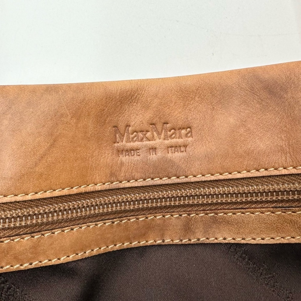 MaxMara Canvas/Leather Monogram Plaid Tote Handbag - Picture 11 of 12
